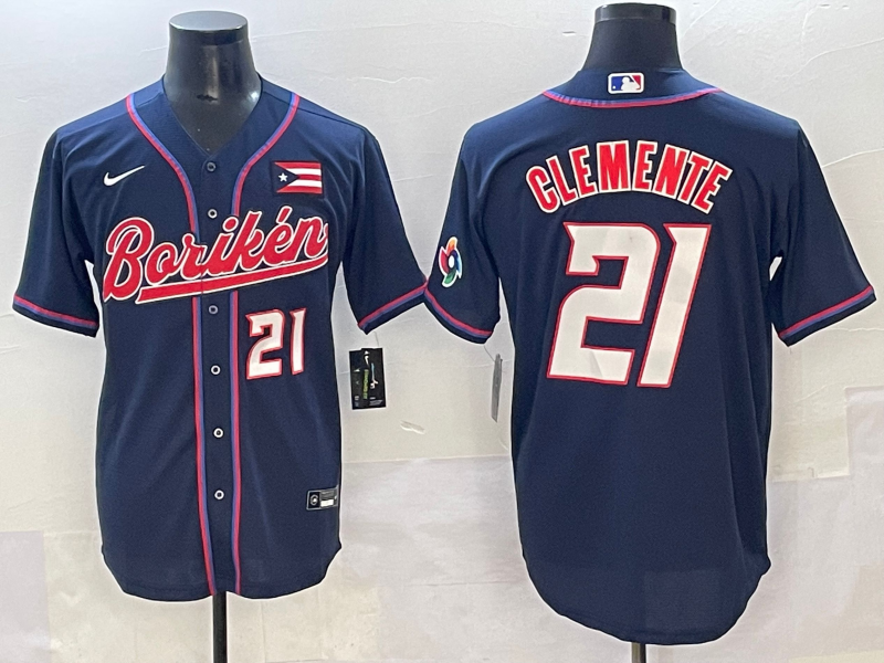 Men Houston Astros #21 Clemente blue MLB Nike 2025 jersey style 1